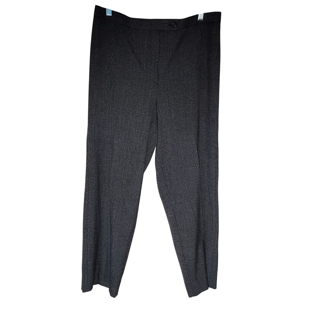 JM Collection Womens 16S Charcoal Gray Textured Stretch Dress Pants Workwear
